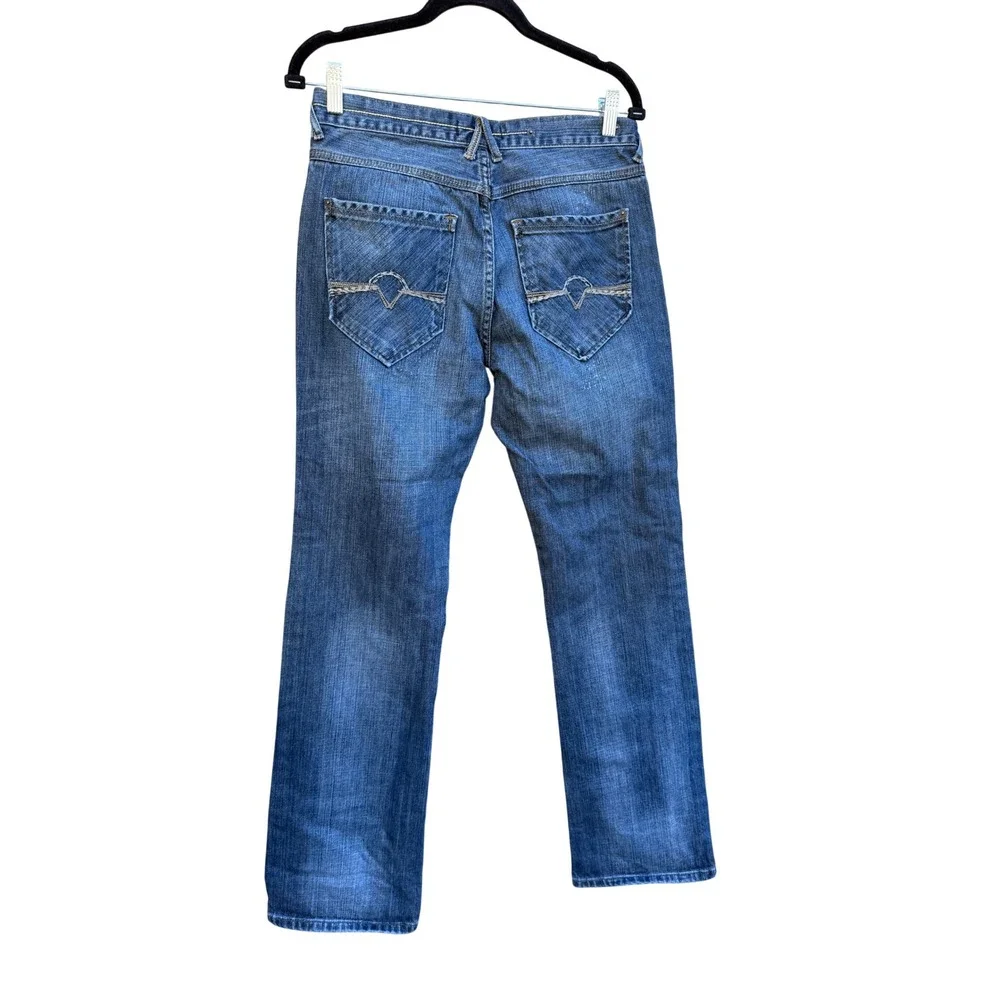 G By Guess Men's Blue Denim Jeans‎ Button Fly Stylish Back Pocket Design - Picture 6 of 9